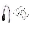 Durable stainless steel S-shaped hook, ideal for heavy items.