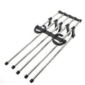Multiple Organivo trouser hanger organizers stacked for maximum wardrobe organization.