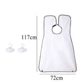 Folded hair clippings catcher apron, compact and ready for storage or travel.