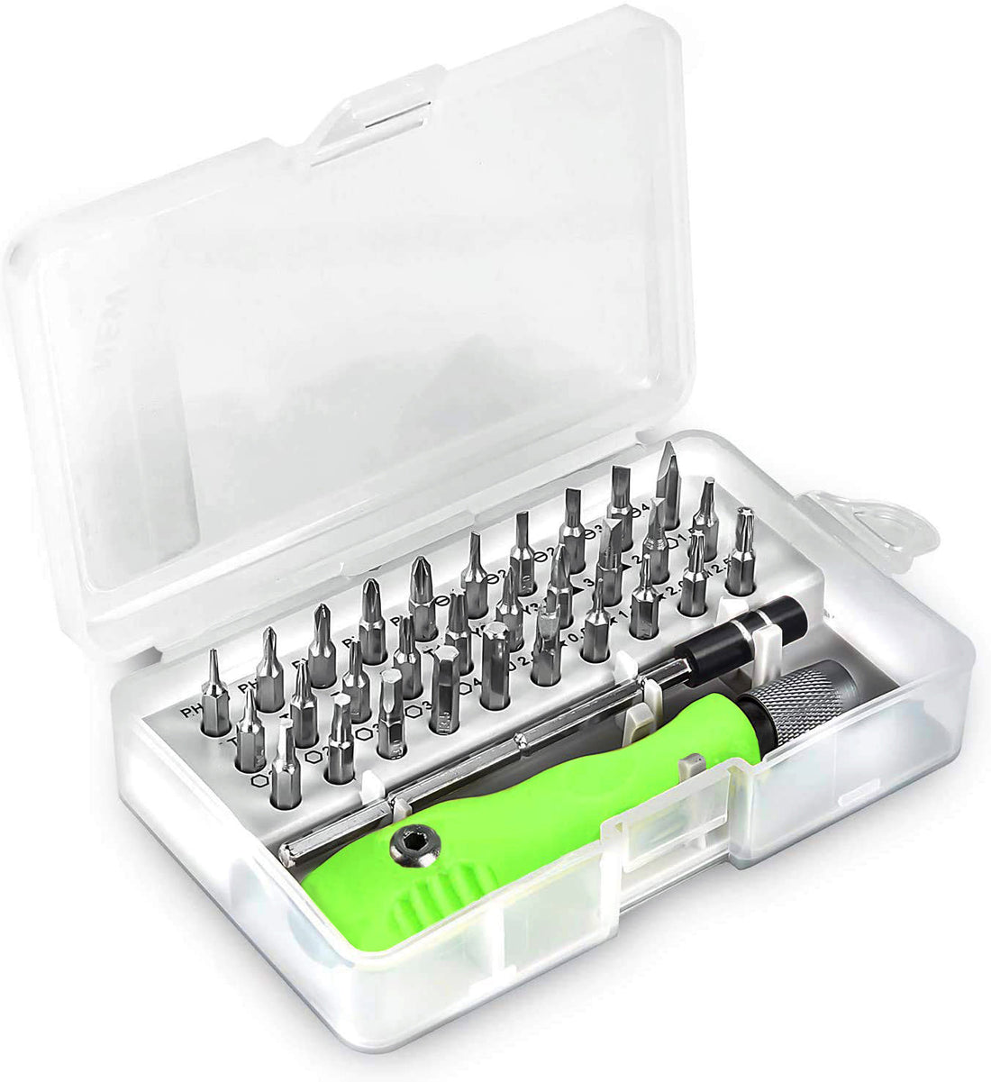 Complete 32-in-1 Mini Precision Screwdriver Set for electronics repair.