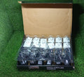 Pack of 24 classic style lanterns with artificial flameless candles.