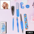 Close-up of manicure tools in the 8-in-1 nail and foot care kit