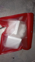 Set of two compact plastic mobile phone holder stands with non-slip base