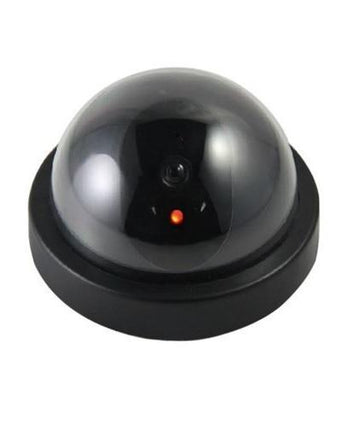 Realistic wireless dummy security camera with a visible lens for effective deterrence.
