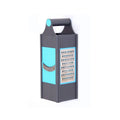 Display of the versatile plastic vegetable slicer grater highlighting its multiple functions for kitchen use.