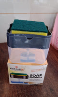 An empty Konvex 2-in-1 soap dispenser, highlighting its simple and functional design.