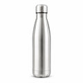 Single stainless steel water bottle displayed against a clean white background.