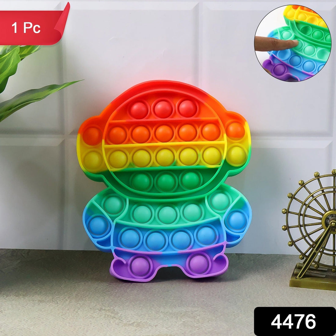 Astronaut-designed silicone pop it fidget toy with bubbles for sensory play