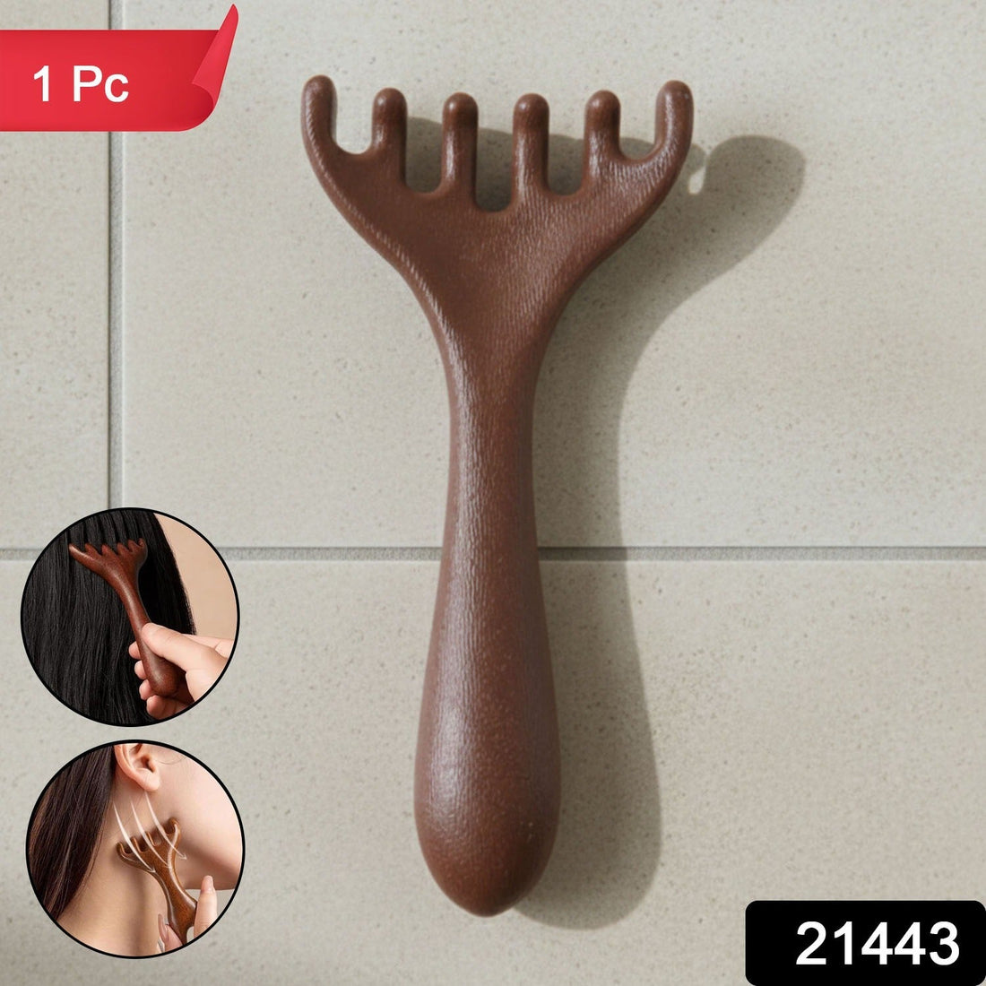 Wooden scalp massager designed for relaxing head and neck massage