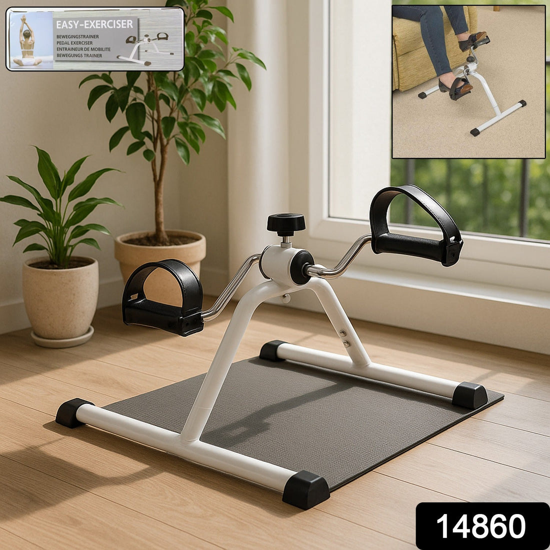 Mini pedal exerciser suitable for home workout and physiotherapy
