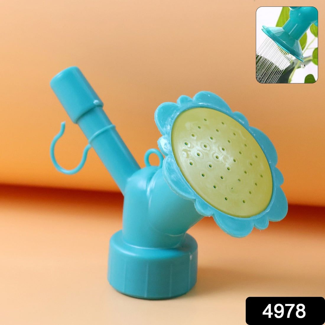 Universal bottle sprinkler head nozzle transforming plastic bottle into flower-shaped plant watering tool