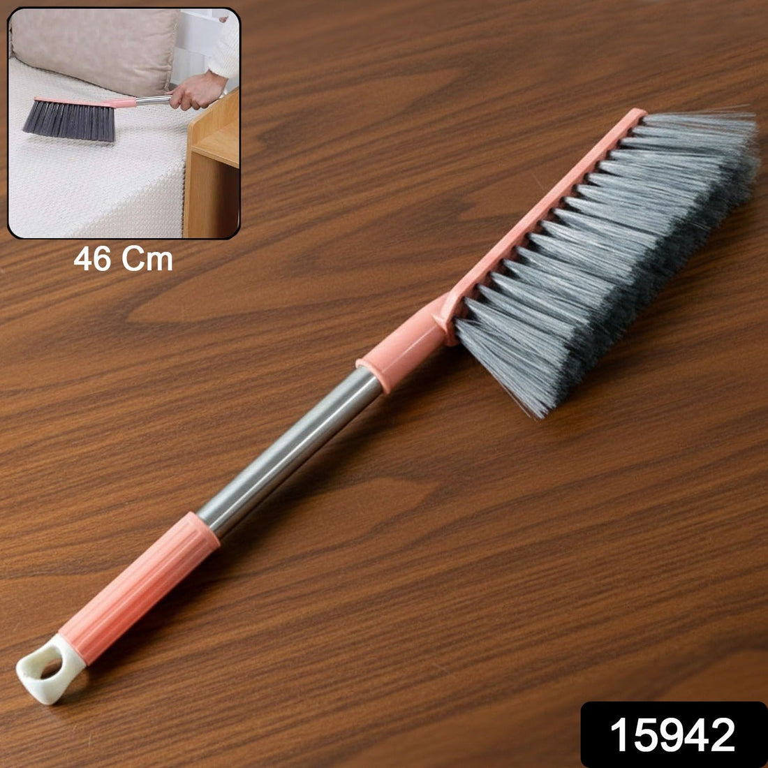 46 cm long handle cleaning brush with soft bristles for gentle dusting