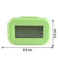 Alarm clock size guide image showing dimensions
