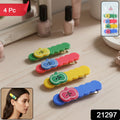 Set of 4 colorful apple-shaped hair clips for girls and kids hair accessories