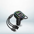 RGB breathing light car charging cable hub