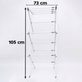 3 Tier Folding Clothes Drying Rack Laundry Cloth Dryer Stand for Balcony (1 Set) view 6