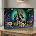Vibrant Radha Krishna religious wall frame