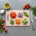 Durable plastic kitchen chopping board with handle