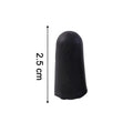 Size reference of soft noise reduction ear plugs next to a coin