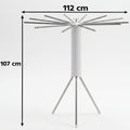 Space saving folding drying rack with multiple hanging arms