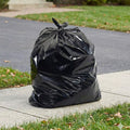 Versatile black garbage bags suitable for both home and commercial use.