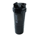 Upright protein shaker bottle for fitness and hydration