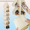 Close-up of hanging shoe storage bag showing individual 12 pockets