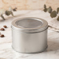 Round tin box feature view