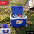 Portable 3L insulated ice cooler box with secure lid and side handles