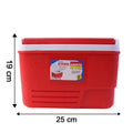 Picnic and outdoor drink storage cooler in red