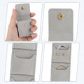 4 pocket travel roll bag for necklaces, bracelets and studs