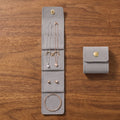 Soft travel jewellery bag with compartments and tie closure