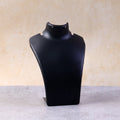 Full view of black necklace display stand with elegant jewellery display in India