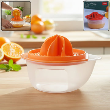 Front view of pomegranate seed remover and citrus juicer kitchen tool