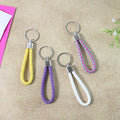 Multiple braided loop keychains showcasing their durable construction