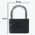 Side view of the 60mm iron padlock, showcasing its solid build and design.