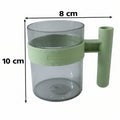 Unbreakable transparent plastic mug for water and beverages