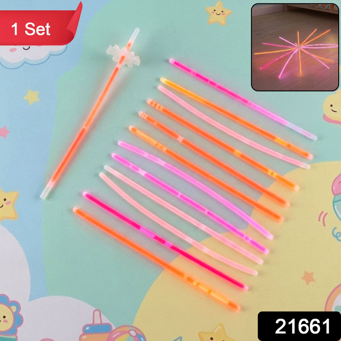Set of neon glow sticks from Glow Chakdol Toy Set