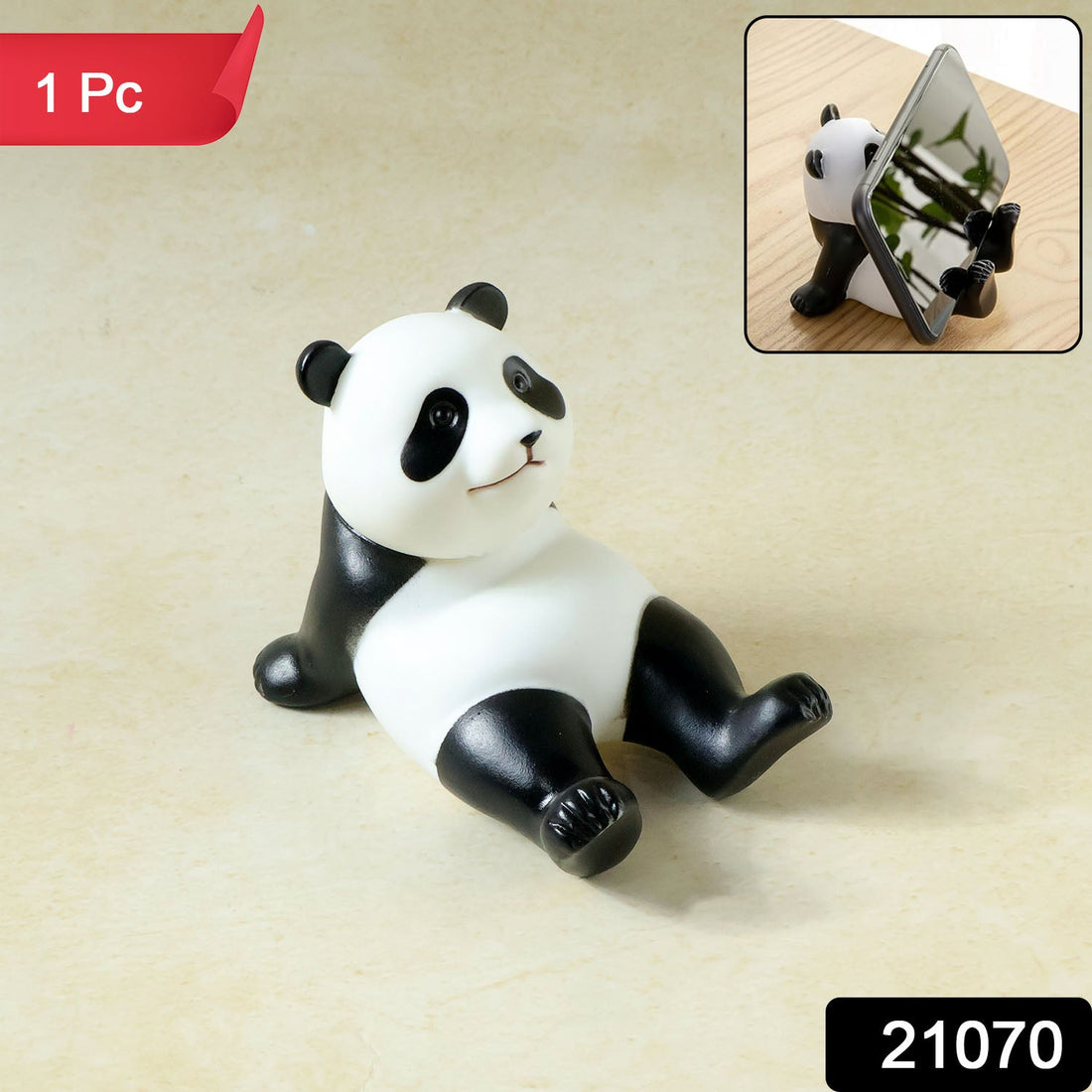 Cute panda mobile phone stand holder on desk