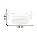 Multipurpose transparent serving and storage oval bowls set