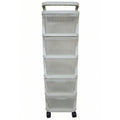 Multi layer plastic drawer cabinet with wheels for easy movement