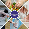Transparent disposable gloves for hygiene