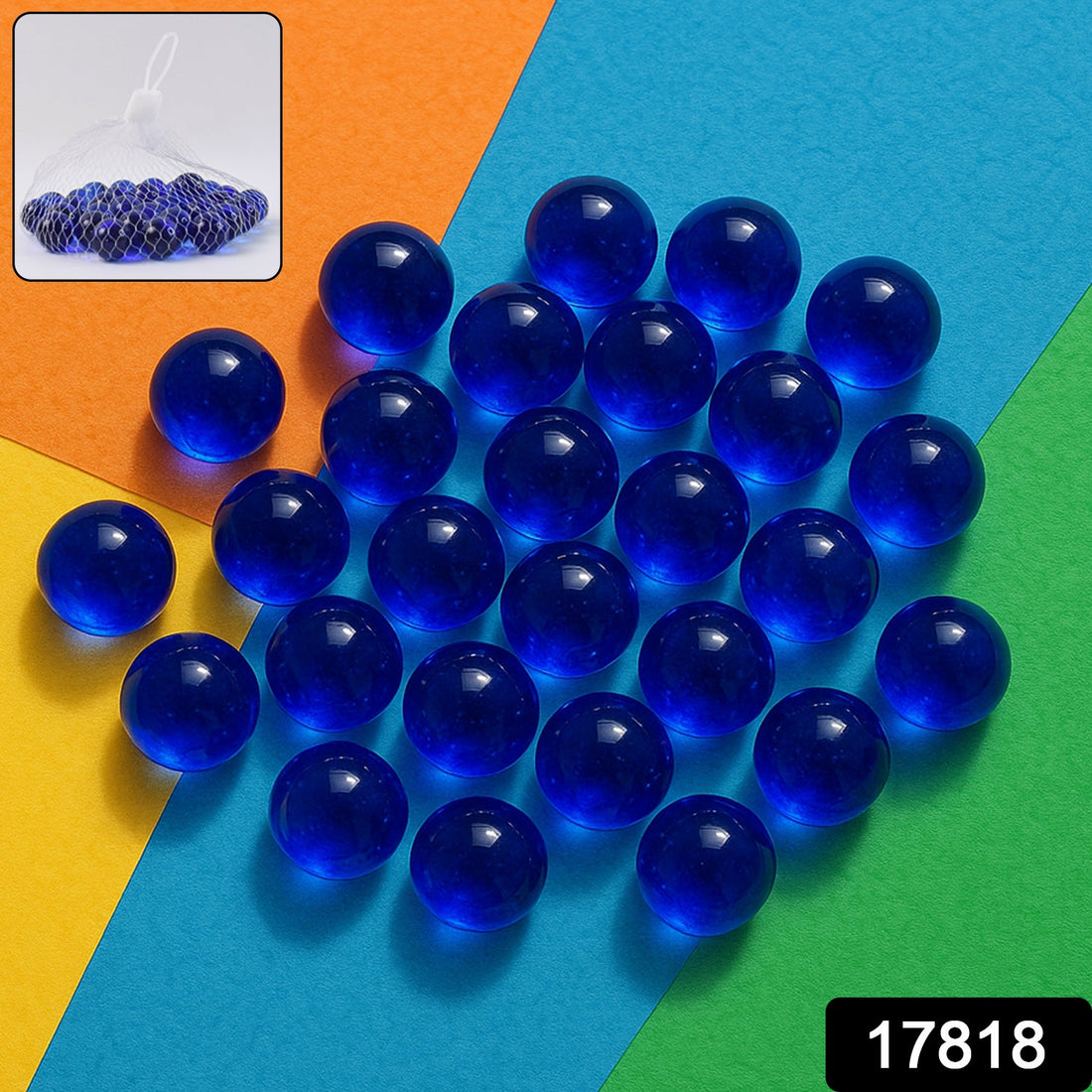 Vibrant multi-color decorative pebbles enhancing a garden path.