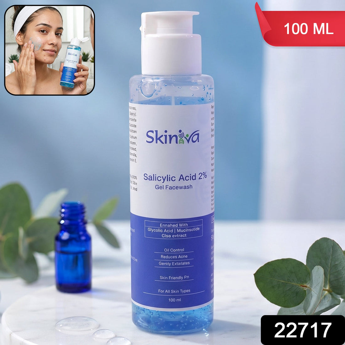 salicylic acid gel face wash for acne control and deep pore cleansing 100ml