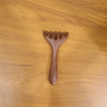 Manual acupressure wooden scalp tool for personal wellness