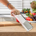 Close-up of vegetable & fruit slicer blade made of stainless steel