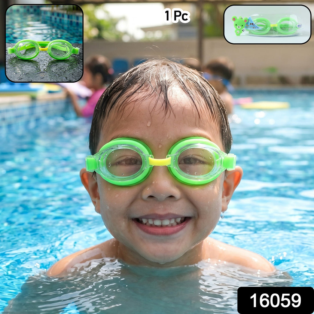 Premium swimming goggles with protective storage case included