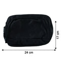Size comparison for small electronics organizer travel pouch