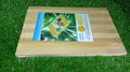 Smooth, easy-to-clean surface of the natural wood cutting board.