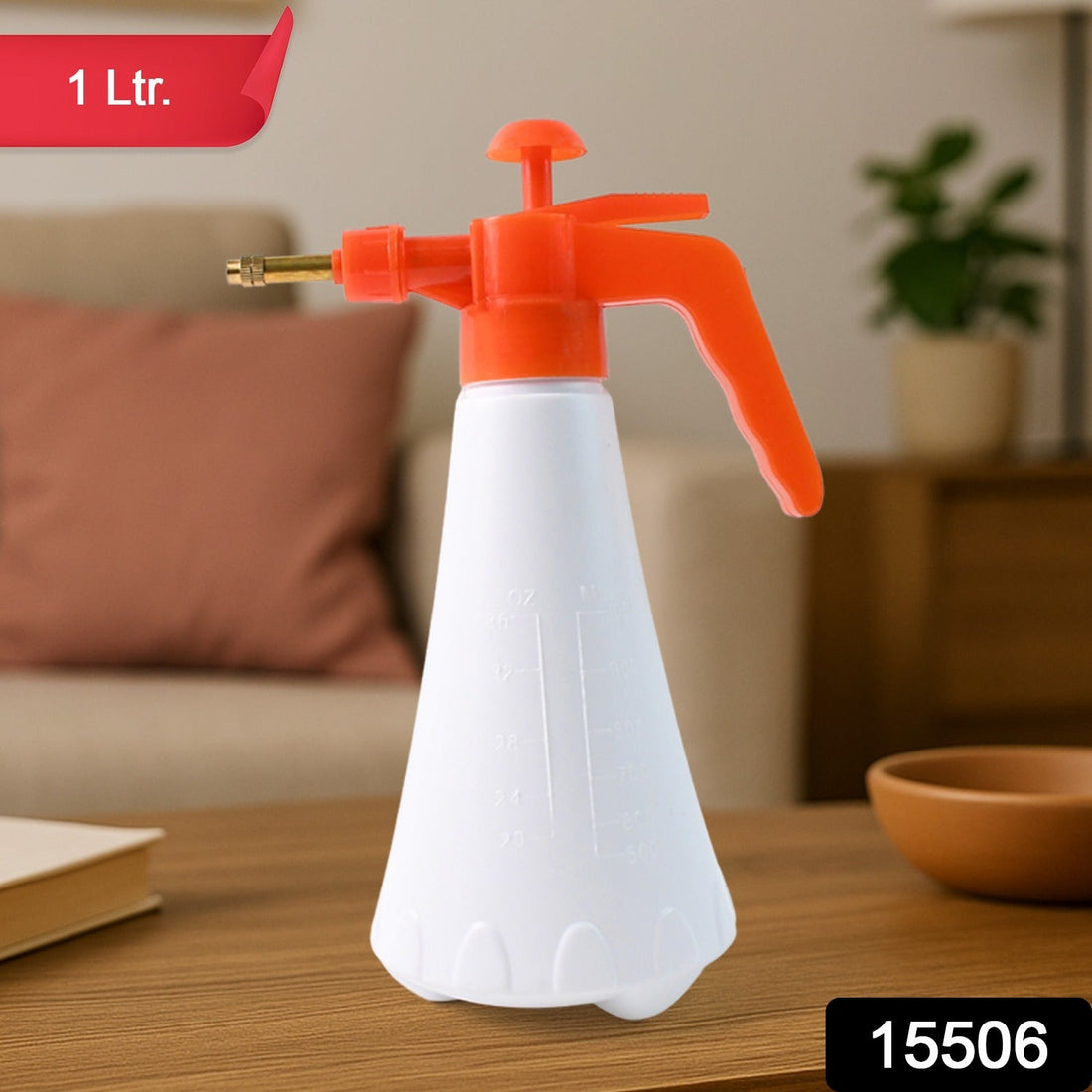 Handheld pressure water sprayer bottle with adjustable nozzle for gardening